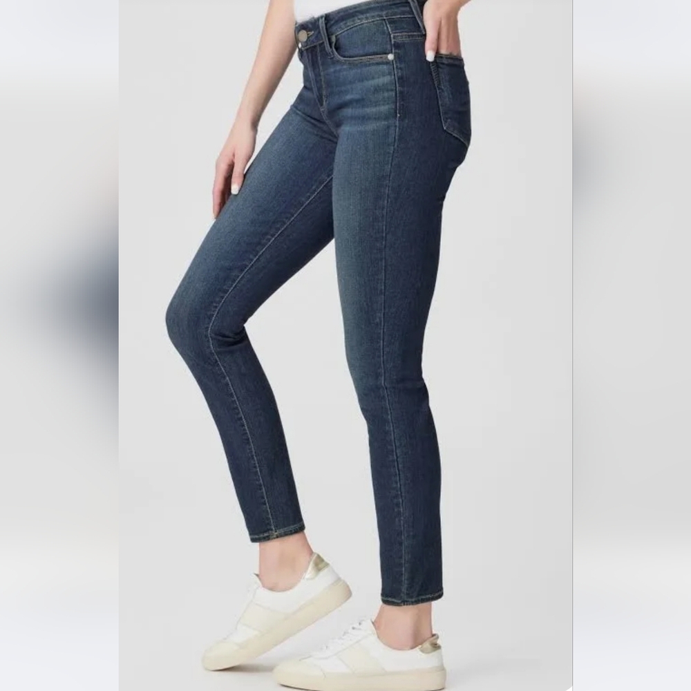 PAIGE Verdugo Ankle Dark Blue Wash Skinny Women's Size 28